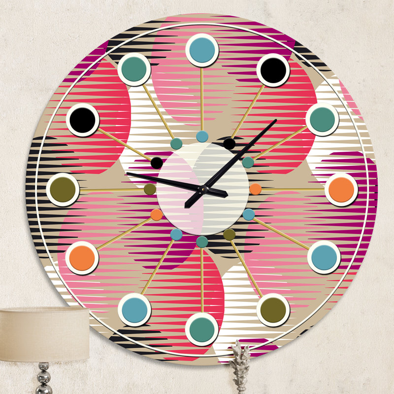 Horloge murale rétro Mid-Century, Moyenne