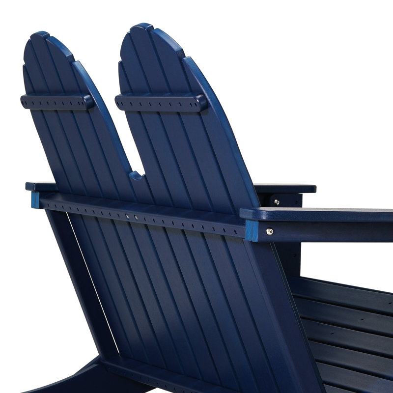 Banc pliant en poly 49 po Adirondack, Bleu