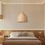 Luminaire suspendu en dôme naturel à 1 lumière Karinne-440258810