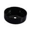 Lavabo de comptoir rond en céramique pour salle de bain, art noir et blanc, glacis cuit, lisse, largeur de 15,33 po, profondeur, 4,67 po, lavabo d'art 18,55 lb, facile à nettoyer, teinture à trois couches,
