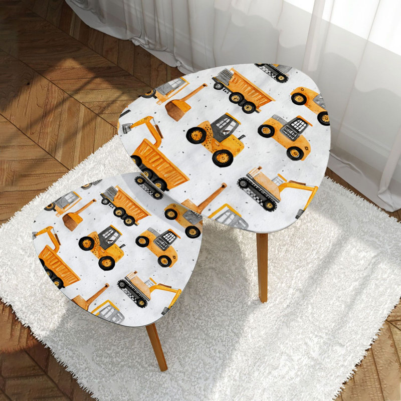 Ensemble de 2 tables basses gigognes Triangle