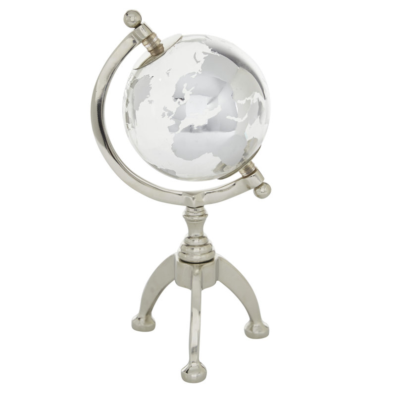 Globe terrestre en aluminium