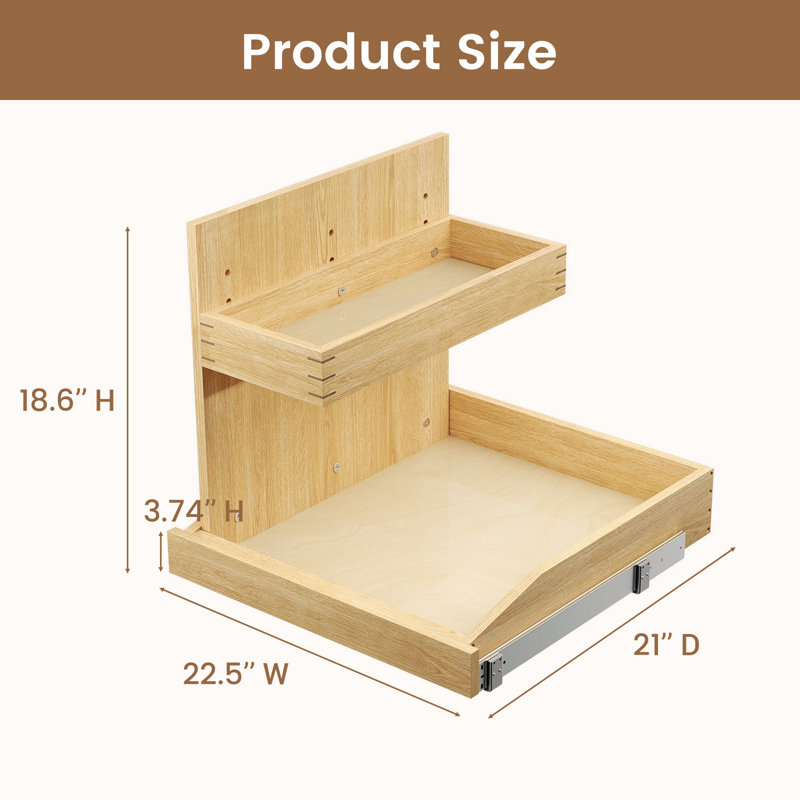 Rangement à 2 niveaux sous le lavabo, H 18,55 po x l 22,5 po x P 20,98 po