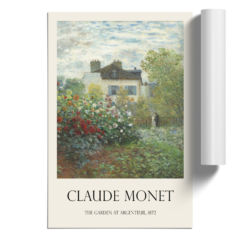 Garden in Argenteuil Print by Claude Monet - Frameless Print, 59cm H x 42cm W x 0.1cm D