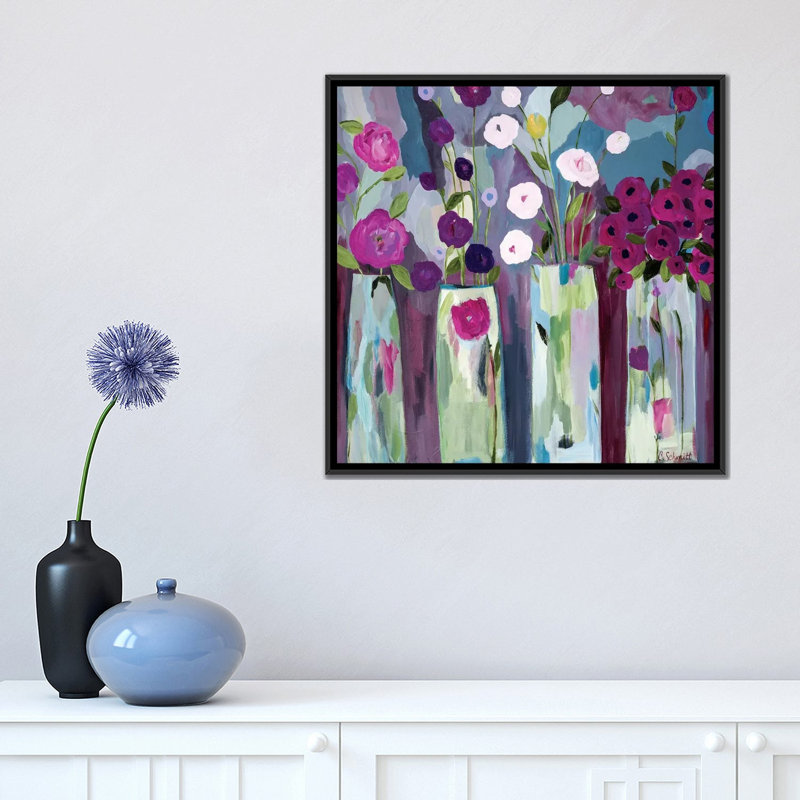 « is sérums sérums », impression sur toile, H 18 po x l 18 po x P 1,5 po, Toile avec cadre noir, Pas de tapis
