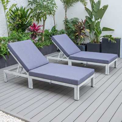 Chaise longue simple avec coussins Chelsea