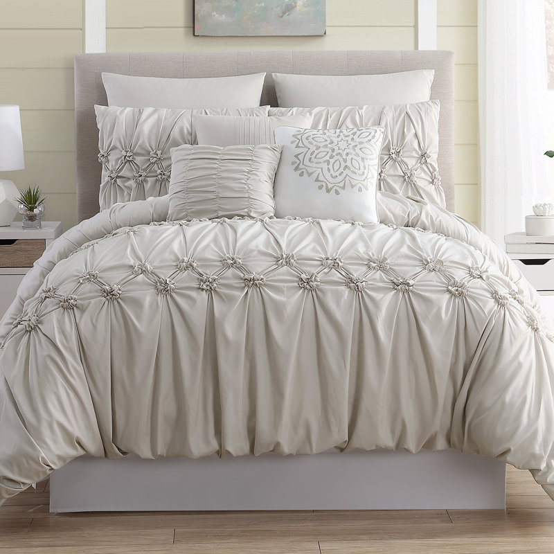 Ensemble d'édredon Morgan, Édredon grand + 4 taies décoratives + 3 coussins