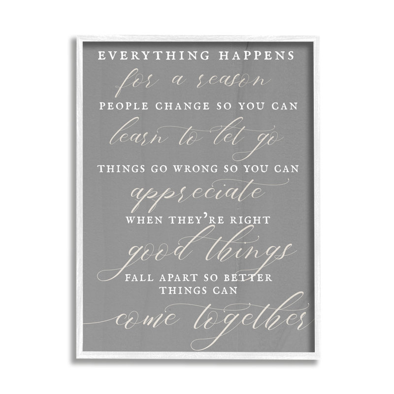 Good Things Fallpart, Giclée encadrée blanc bord de mer, H 20 po x l 16 po x P 1,5 po