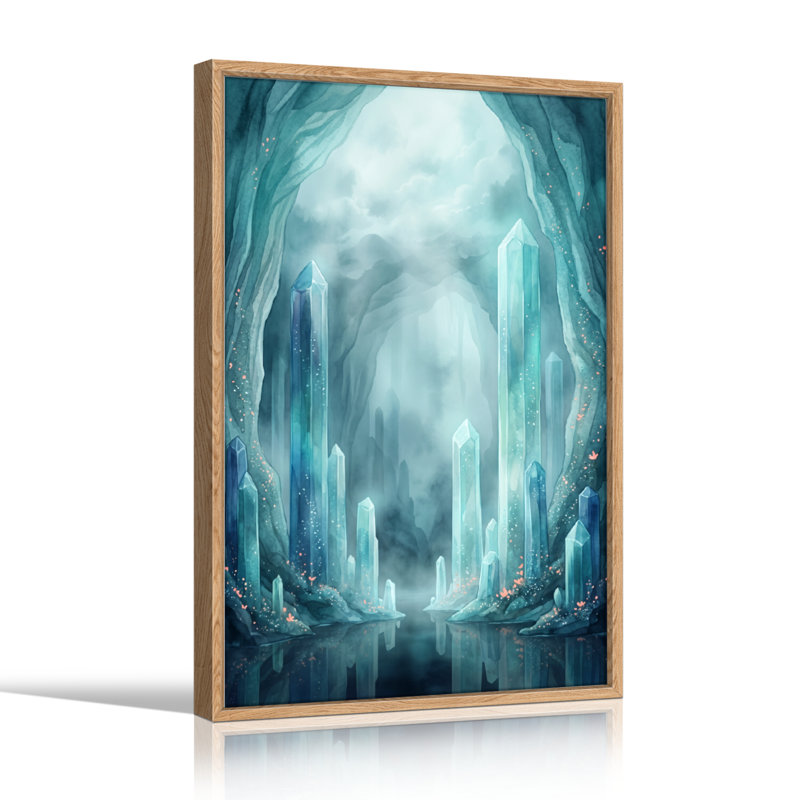 Ensemble de 1 tableau sur toile « Grotte de cristal », 48"H x 36"W, Natural