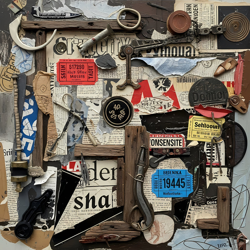 Assemblage Of Memory, 30" H x 30" W