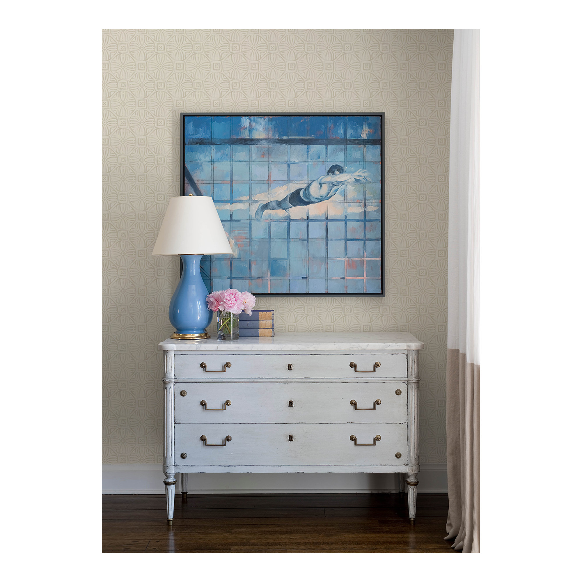 Suniti Prepasted Medallions Wallpaper, Ivory