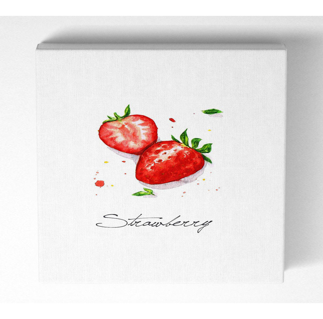 Erdbeeren - Kunstdrucke auf Leinwand - Wrapped Canvas