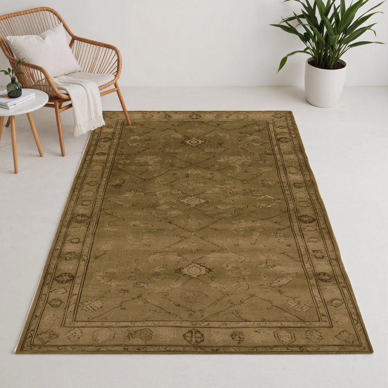 Tapis intérieur et extérieur brun Overdyed, Rectangulaire 3 pi x 5 pi