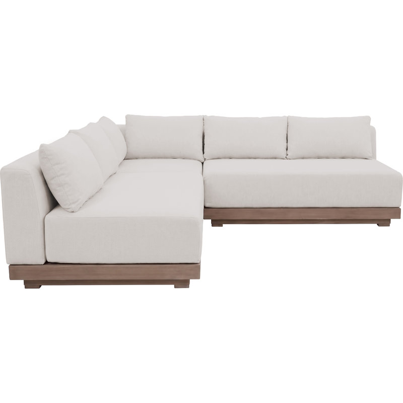 Canapé modulaire d'extérieur Buena, 5, Cream, Symmetrical
