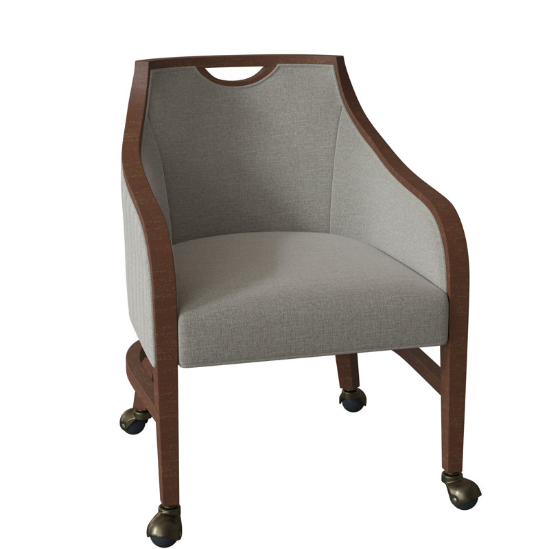 Anthony 24" W Armchair, Walnut, 8789 Barley Polyester