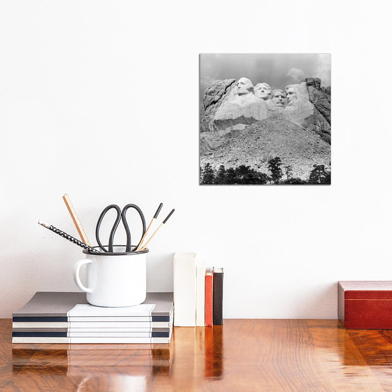 1940S Mount Rushmore South Dakota George Washington Theodore Roosevelt Abraham Lincoln Thomas Jefferson - Wrapped Canvas Print