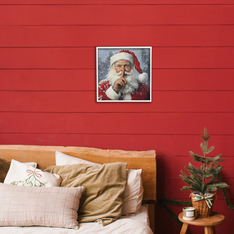 «Secret Santa Shh», estampe numérique par Petal Prints Design, H 12 po x l 12 po