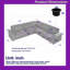 Canapé modulaire en L surdimensionné en L 110 po avec rangement et commodités modernes-477507086