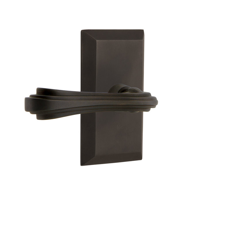 Studio Studio Passage (couloir et garde-robe) avec levier à fleur, Gauche, 2-3/8 po, Bronze frotté à l'huile