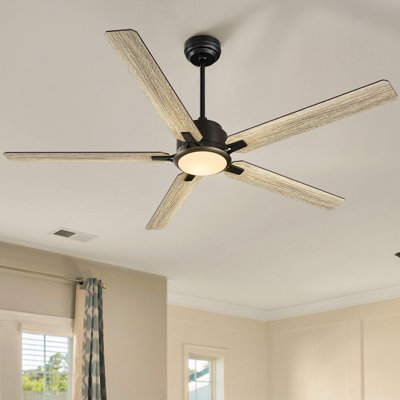 Essex Smart 5 - Blade LED Ceiling Fan with Remote Control Light Kit, Downrod