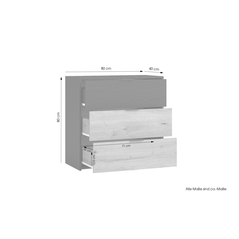 Reileigh 80cm Sideboard