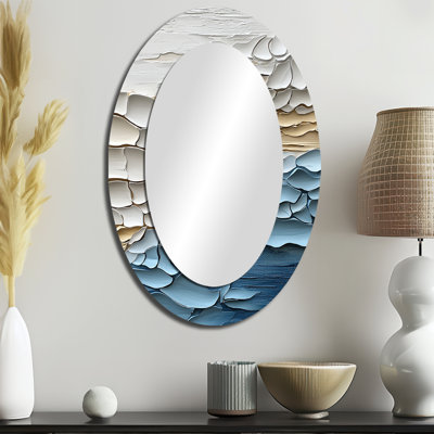 Miroir mural blanc et bleu Coastal Mosaic IV - Coastal