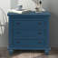 3 armoires en bois bleues et polyvalentes avec table de bout bleue, fabriquées avec soin pour votre maison-1835206581