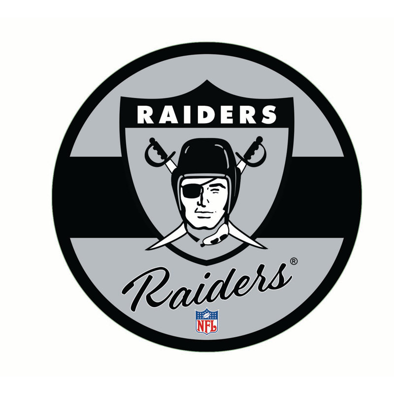 NFL Vintage LED 23" Round Lighted Wall Sign, NFL Las Vegas Raiders