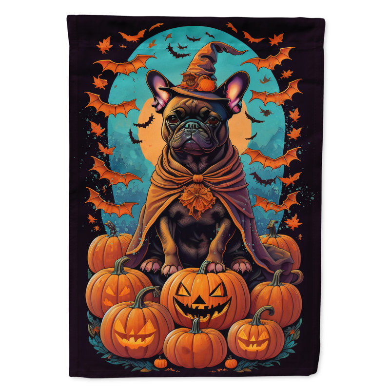 Drapeau de jardin d'Halloween en polyester Jahzi, 15,5 po x 11,25 po