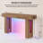 Rustic Wood Console Table with LED Lights & Power Outlet, Farmhouse Entryway Table with Remote Control, Narrow Sofa Table for Living Room, Hallway