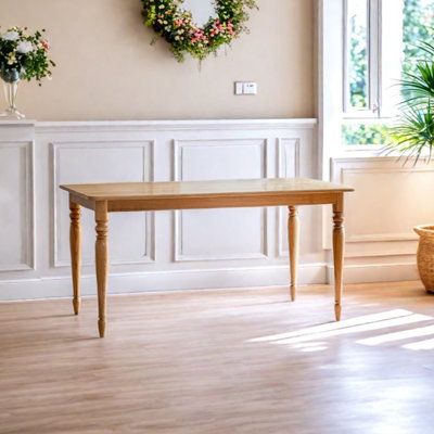 Solid wood oak dining table
