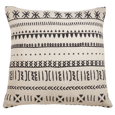 Housse de coussin géométrique à imprimé géométrique