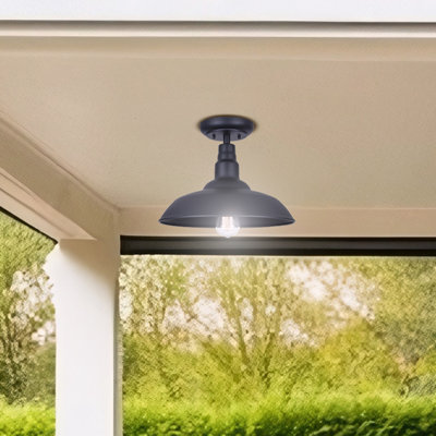 Valec noir mat l 14 po - ampoule décorative