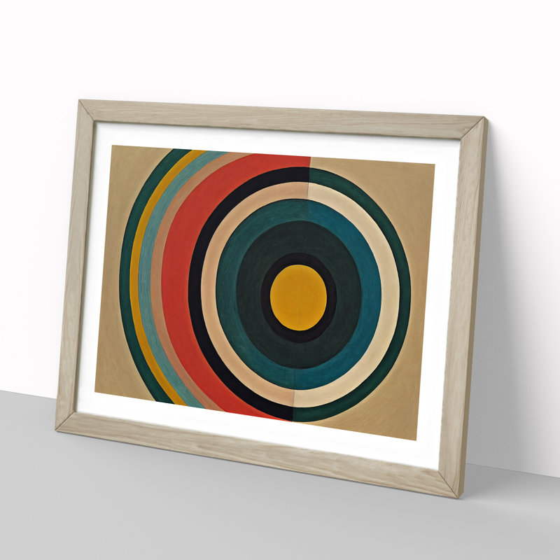 Spellbinding Modern Abstract - Framed Print, 46cm H x 64cm W x 2cm D, Oak