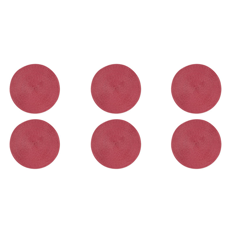 Polypropylene Plastic Placemat, Red
