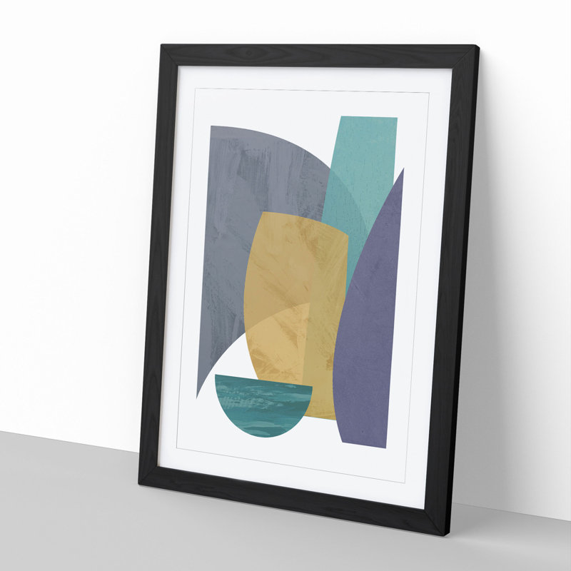 Abstract Forms - Picture Frame Graphic Art, 36cm H x 27cm W x 2cm D, Black