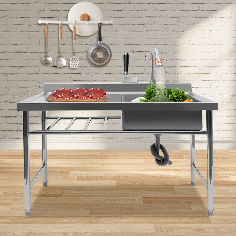 Évier de cuisine commercial 31,5 x 47,2 x 23,6 po