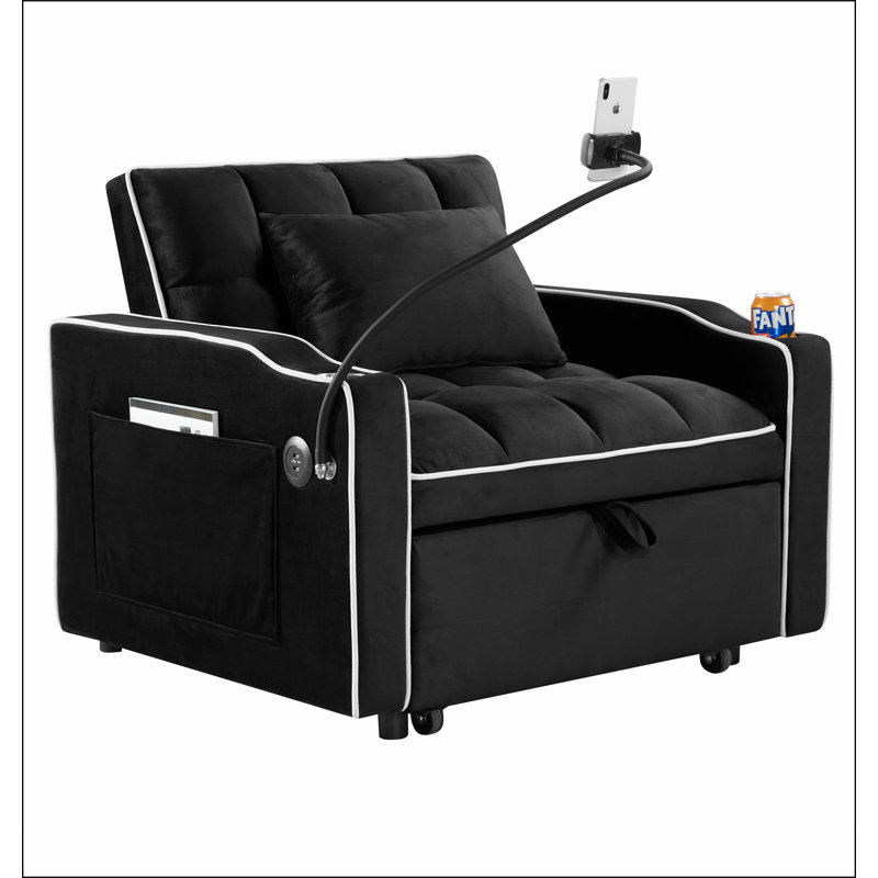 Canapé-lit convertible, Noir