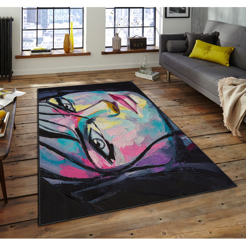 Luxurious Area Carpet (5.2 x 7.5 ft), 100% Polyester, 740 g/m² | Soft Velvet Fabric with Non-Slip Felt Dot Underside, Laminated Sponge for Comfort | Easy to Clean, Machine Washable at 86°F | Ideal for Living Room & Bedroom Decor