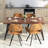 Corso Adelene Elegant 5-Piece Dining Table Set for 4,  Modern Rectangular Dining Table with 4 Swivel Upholstered Chairs for Dining Room-704690194-707073734