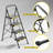 4 Step Ladder,Metal ladder,Folding Step Stool Pass 800 lbs Load Testing,Library Ladder,Decorative Kitchen Step Ladder
