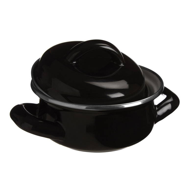 Brambly Cottage Danielburnham 0.4L Aluminum Round Casserole, Black