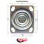 Ensemble de roulettes 4 pièces avec roulement à rouleaux 4 freins et 2 verrous pivotants