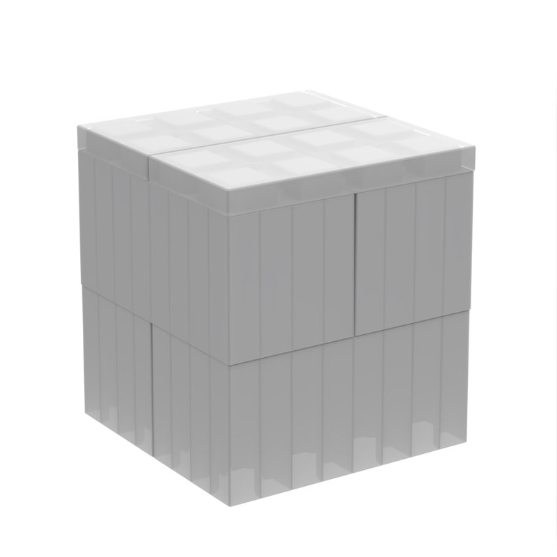 Translucent Polypropylene Modular Accent Stool