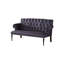 Causeuse moderne avec dossier capitonné, canapé rembourré en tissu 2 places, pieds en bois pour une assise élégante et confortable-1684804047