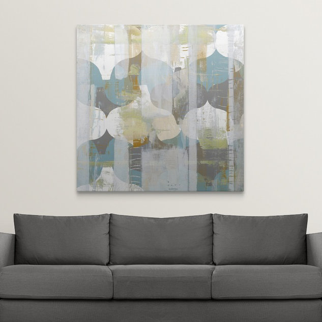 « i » jennifer de la peinture, reproduction d’art Arabesque Abstract, H 35 po x l 35 po x P 1,5 po, Toile
