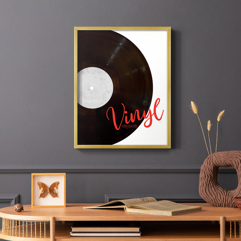 Impression sur vinyle encadrée - bois massif, Or, H 14 po x l 11 po