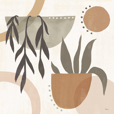 Botanical Form IV Neutral by Veronique Charron - Wrapped Canvas Print