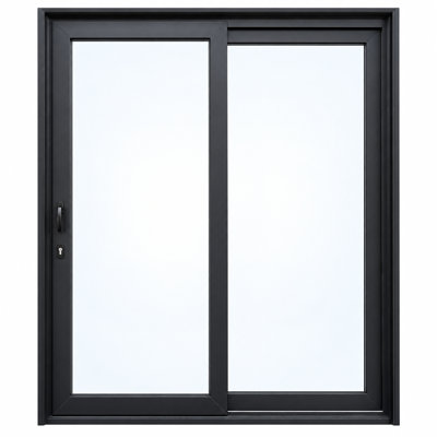 Patio Exterior Metal-Plastic Sliding Doors Patio 8166 Matte Black 72 x 80 Left active door Tempered Clear Glass Bypass Door