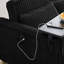Velours côtelé noir avec table de lecture mobile et port de charge latéral moderne-1744974253
